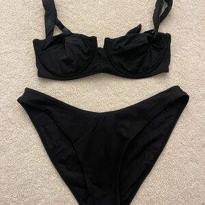 Monday Swimwear Black Bikini Set
